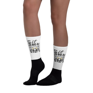 LIVE IT, BE IT, WEAR IT : Black foot socks